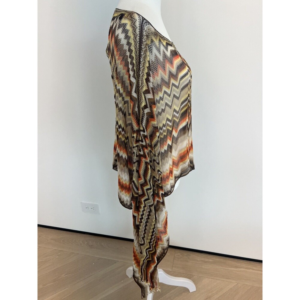 Missoni Poncho Zig Zag Pattern One Size Poncho/Coverup. Multi-color. - Picture 4 of 5